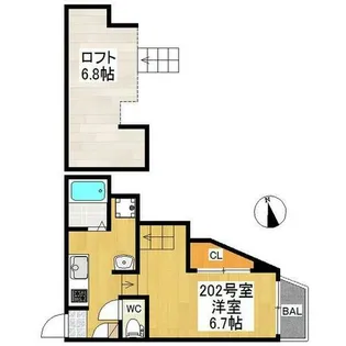 愛知県名古屋市中村区塩池町1丁目【アパート】の間取り