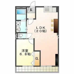 グリーンハイムハダノ【1階】の間取り