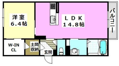 ルーチェ南茨木【305号室】の間取り