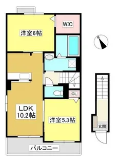 ヴィラ・エスペランサⅢ【2階】の間取り