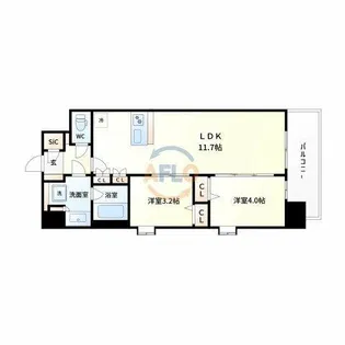 スプランディッド新大阪Ⅶ【3階】の間取り