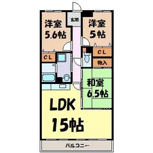 シティ・ライフ グランヴィーネ星が丘 A棟【7階】の間取り