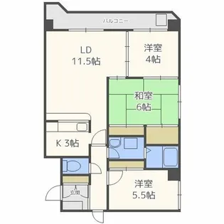 エスペランサオカダマ【303号室】の間取り