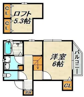 グランメール腕塚【2階】の間取り