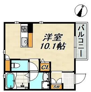 グランメール月見山【3階】の間取り