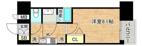 大阪府大阪市東成区東小橋1丁目【マンション】の間取り