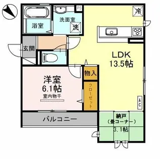 プレミアムコート新金岡【3階】の間取り