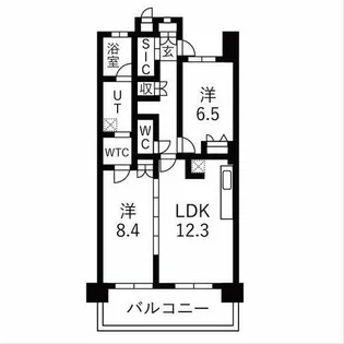 ローレルコート烏森駅前【5階】の間取り