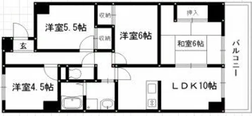 天神山マンションⅡ号館【901号室】の間取り
