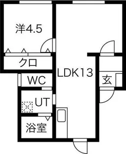 グランクラッセ中の島【1階】の間取り