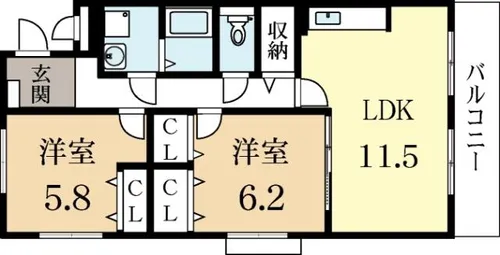 グランツTOWA【2階】の間取り