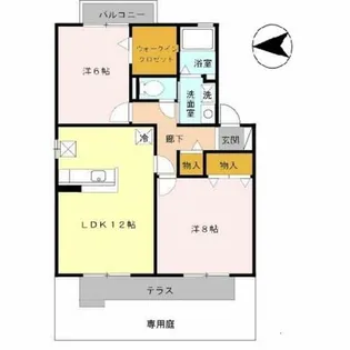 セレブリティ長吉 B棟【1階】の間取り