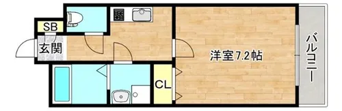 大阪府東大阪市荒川3丁目【アパート】の間取り