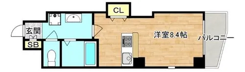 大阪府大阪市東成区中本1丁目【マンション】の間取り