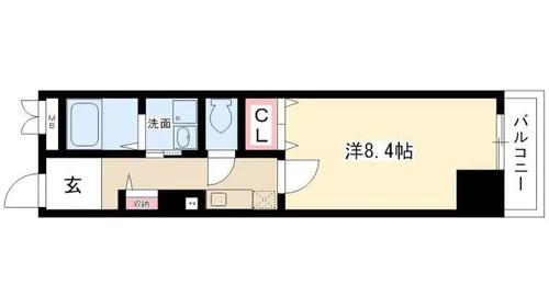 クラウザン徳川【805号室】の間取り