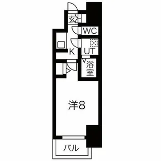 メイクス名駅太閤【8階】の間取り