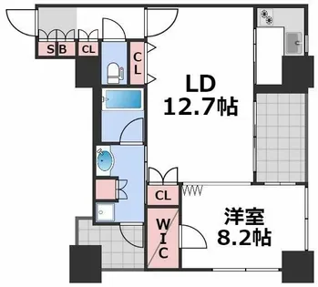 アルグラッド ザ・タワー心斎橋【6階】の間取り