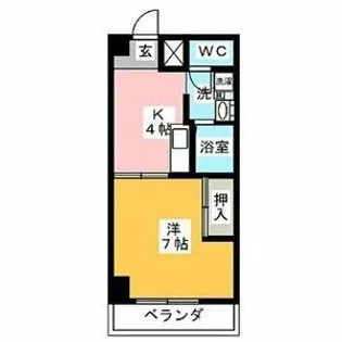 西日置マンション【402号室】の間取り