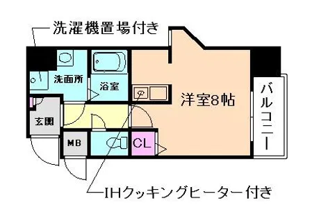 ONLY ONE小花Ⅱ【4階】の間取り