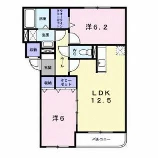 アバンツァート追分Ⅲ【304号室】の間取り