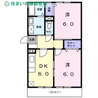 愛知県西尾市田貫1丁目【マンション】の間取り