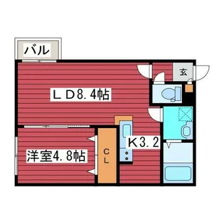Levante月寒西【4階】の間取り