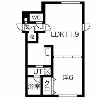 アクアトピア栄通【1階】の間取り