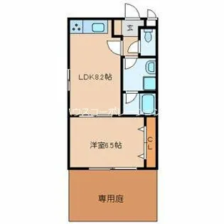 リバー武庫之荘【1階】の間取り