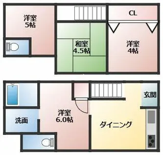 兵庫県尼崎市西昆陽2丁目【一戸建】の間取り
