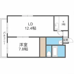 フェバリット弐番館【4階】の間取り