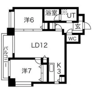 ノヴァ知事公館前【3階】の間取り