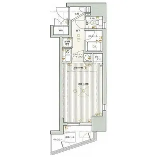 エステムコート神戸県庁前【4階】の間取り