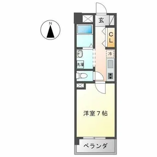 コーポラスヤスイ【2階】の間取り