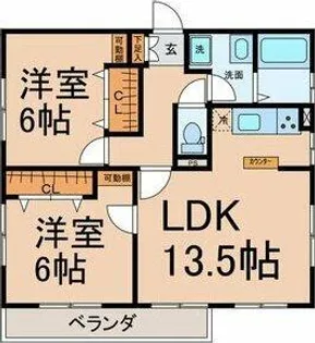 蟹江マンション【2階】の間取り