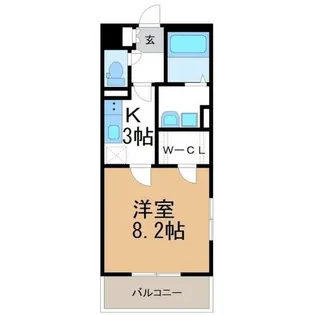 アパルトマン ドゥ ルミエール【2階】の間取り