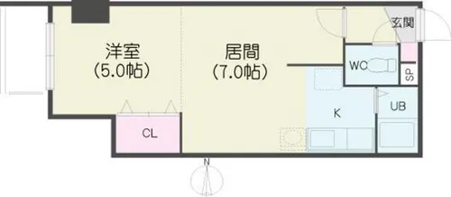 パークヒルズ中央411【10階】の間取り