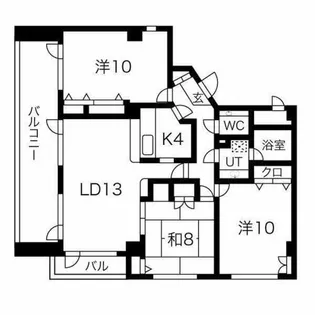ロイトン山鼻【11階】の間取り