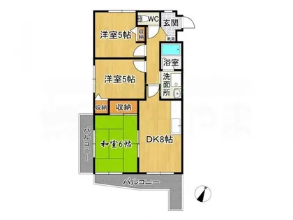 福岡県大野城市下大利5丁目【マンション】の間取り