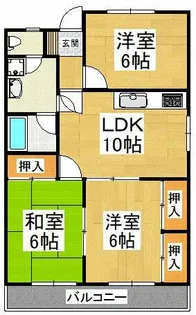 パークサイド青葉【303号室】の間取り