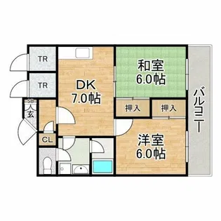メゾンドール東条【302号室】の間取り