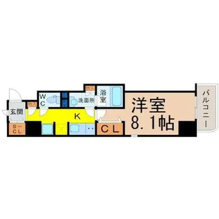 スリーアイランドタワー千種【4階】の間取り