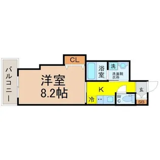 1Kの間取り画像