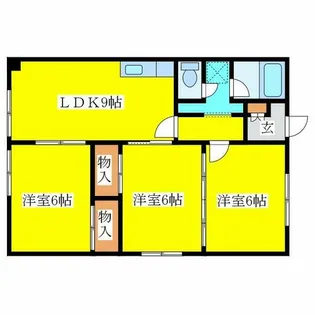 ハイブリッチピア【202号室】の間取り