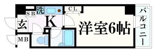 エスリード三宮フラワーロード【2階】の間取り