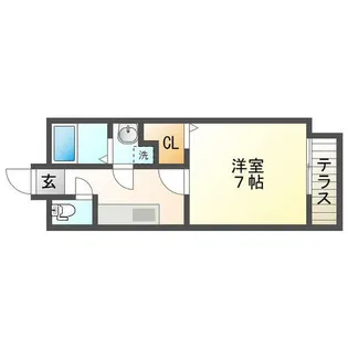 クレール栄翔【102号室】の間取り