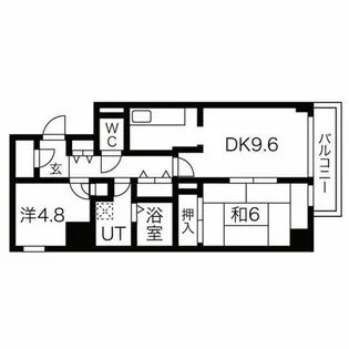 パインフィールド吉祥院【9階】の間取り