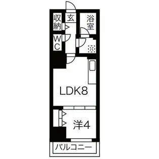 クリスタルガーデン栄町【14階】の間取り