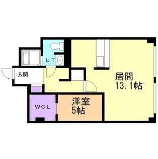 北円山コーポ A棟【4階】の間取り