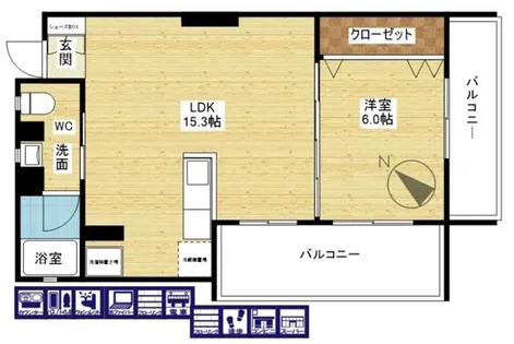 豊南ハイツ【2階】の間取り