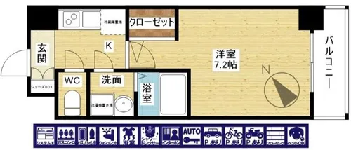 S-RESIDENCE大和田aline【7階】の間取り